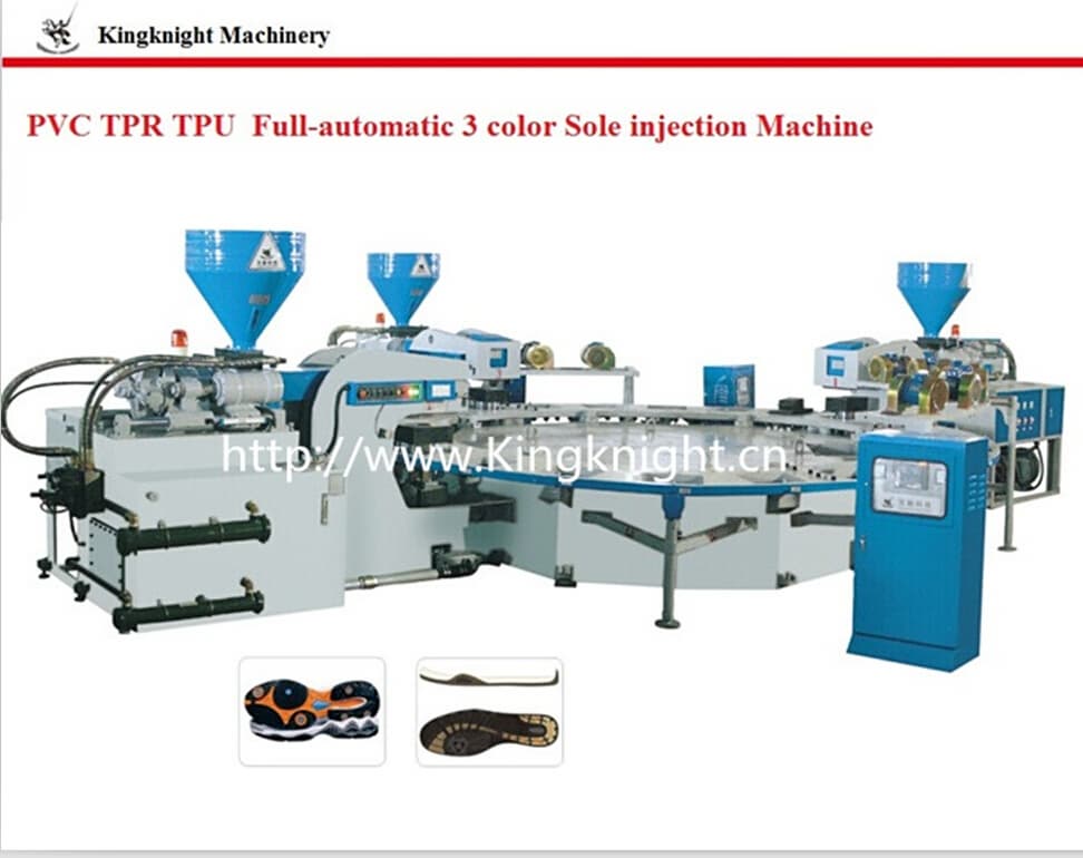 three color sole injection machine